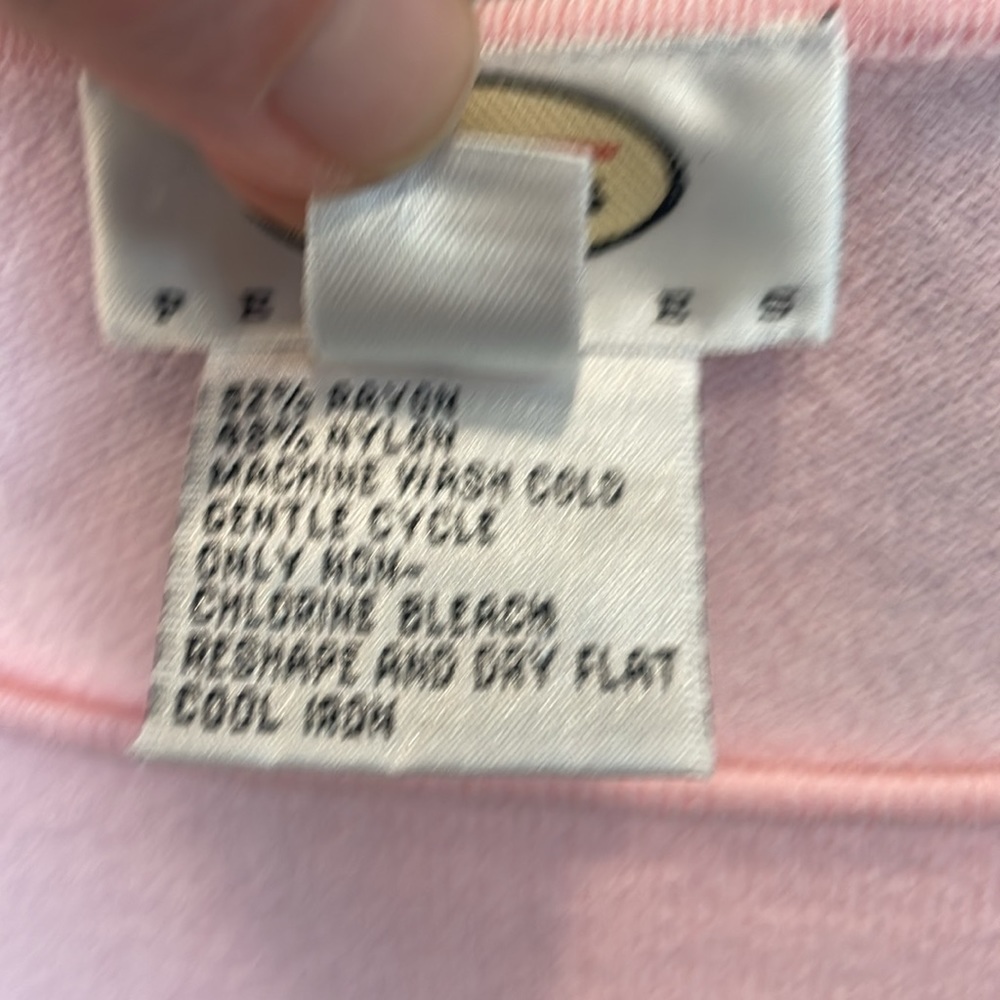 Talbots NWOT pink cropped top petite small - Picture 5 of 6
